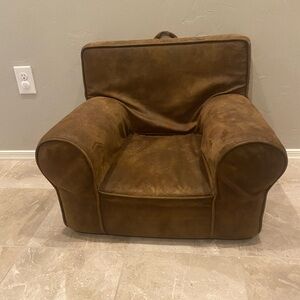 Pottery Barn Kids Anywhere Chair Brown Suede Slipcover (only)